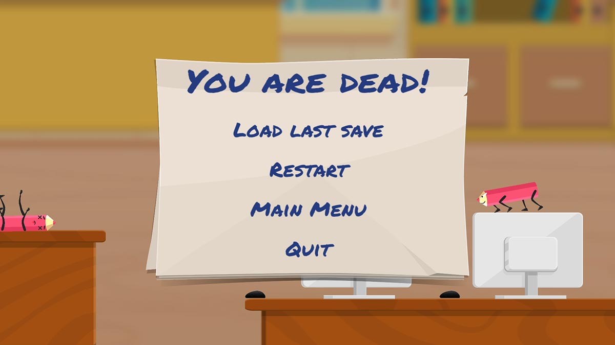 Tape first level screenshots. Died